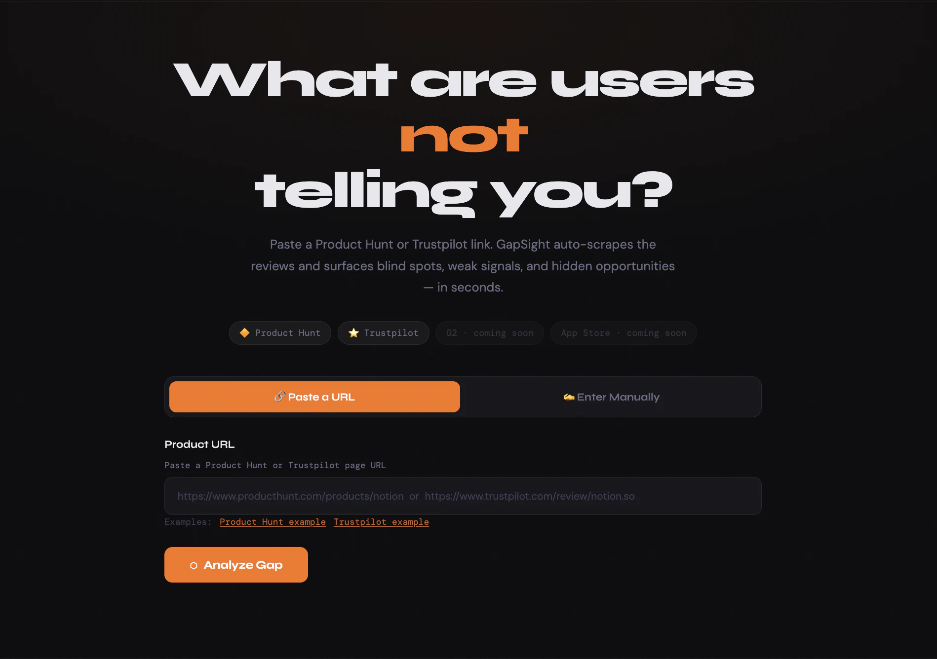 GapSight: What Reviews Don’t Say logo
