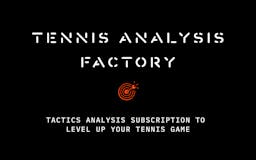 Tennis Analysis Factory media 1