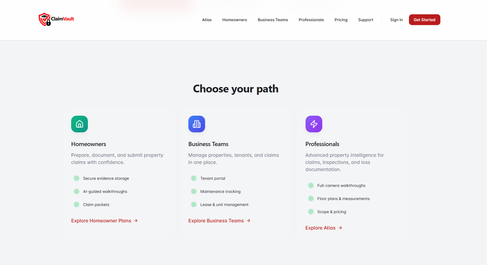 ClaimVault - Screenshot 2 showing product features and functionality