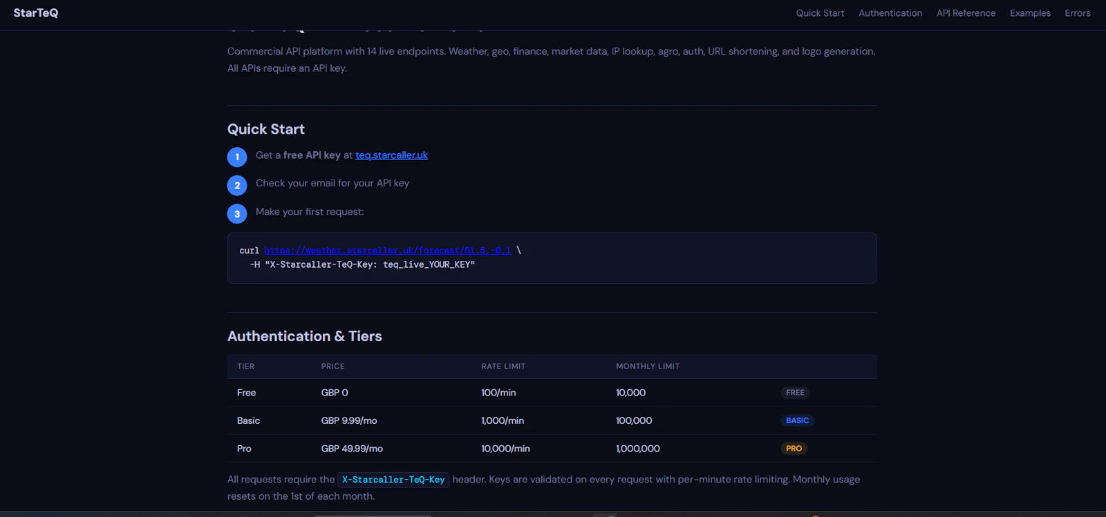StarTeQ — 14 APIs, One Key screenshot 3