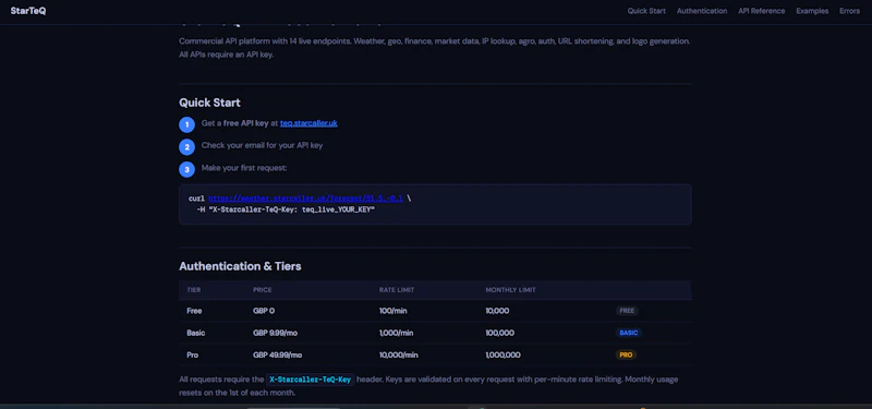 StarTeQ — 14 APIs, One Key screenshot 3