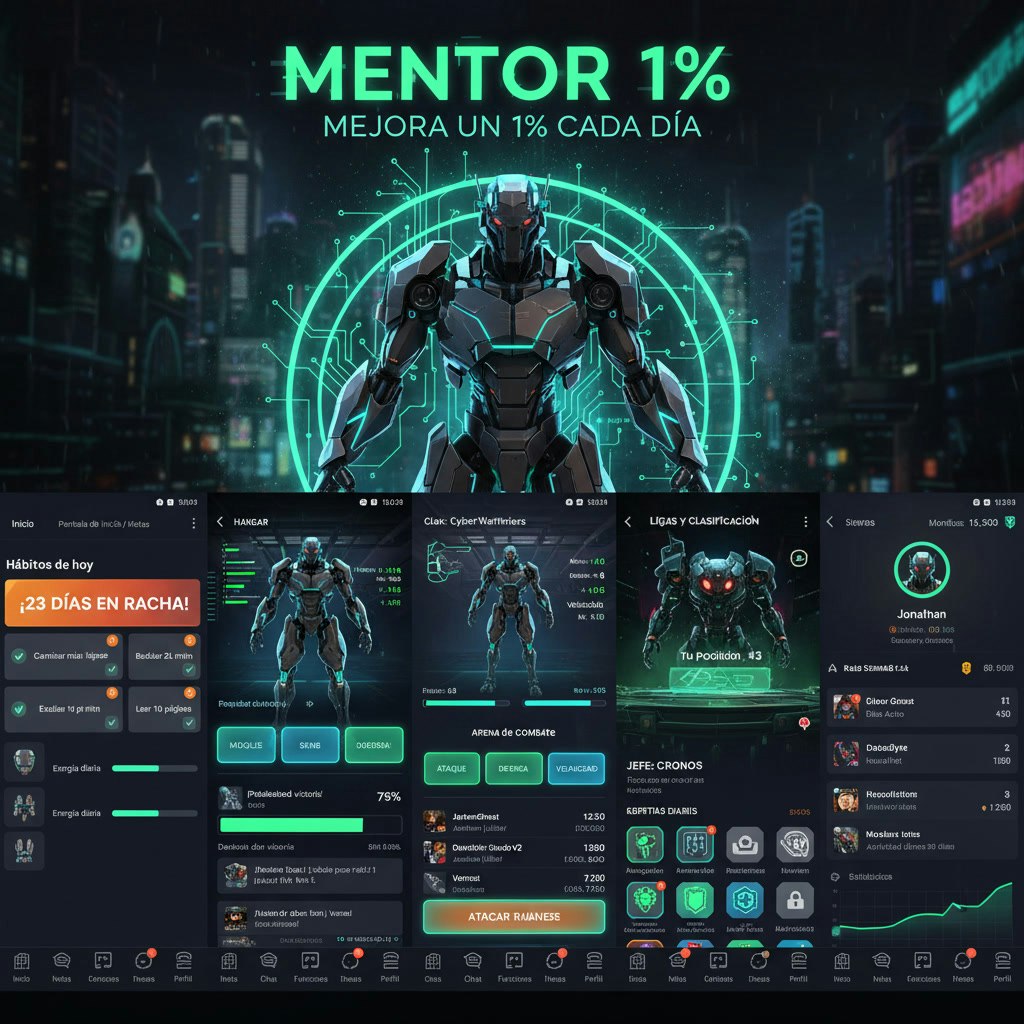 Mentor 1% - App de hábitos gamificada gallery image