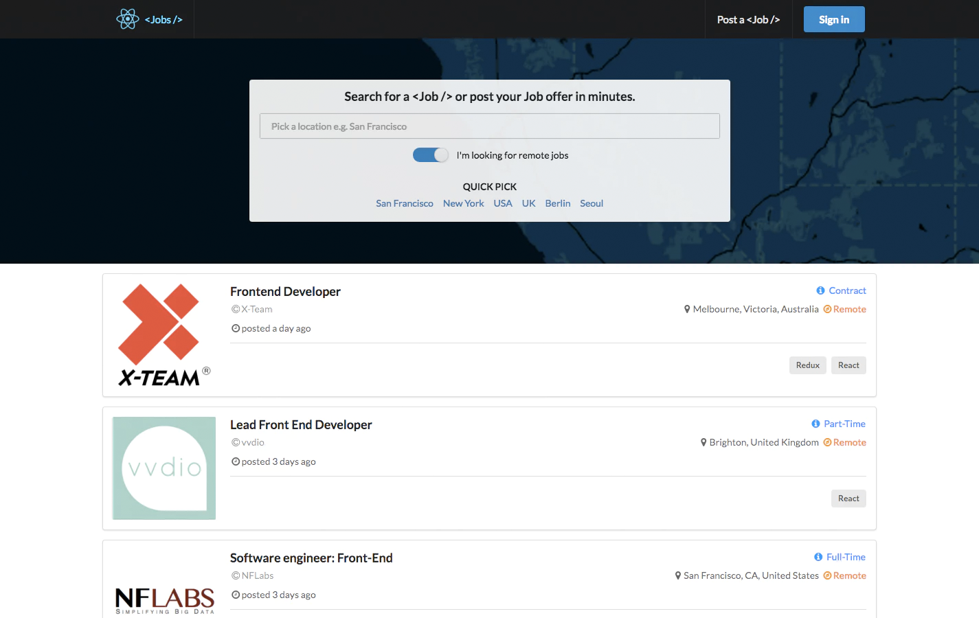 React Jobs gallery image