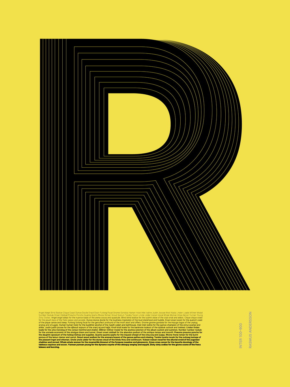 Inter Typography Art Print gallery image