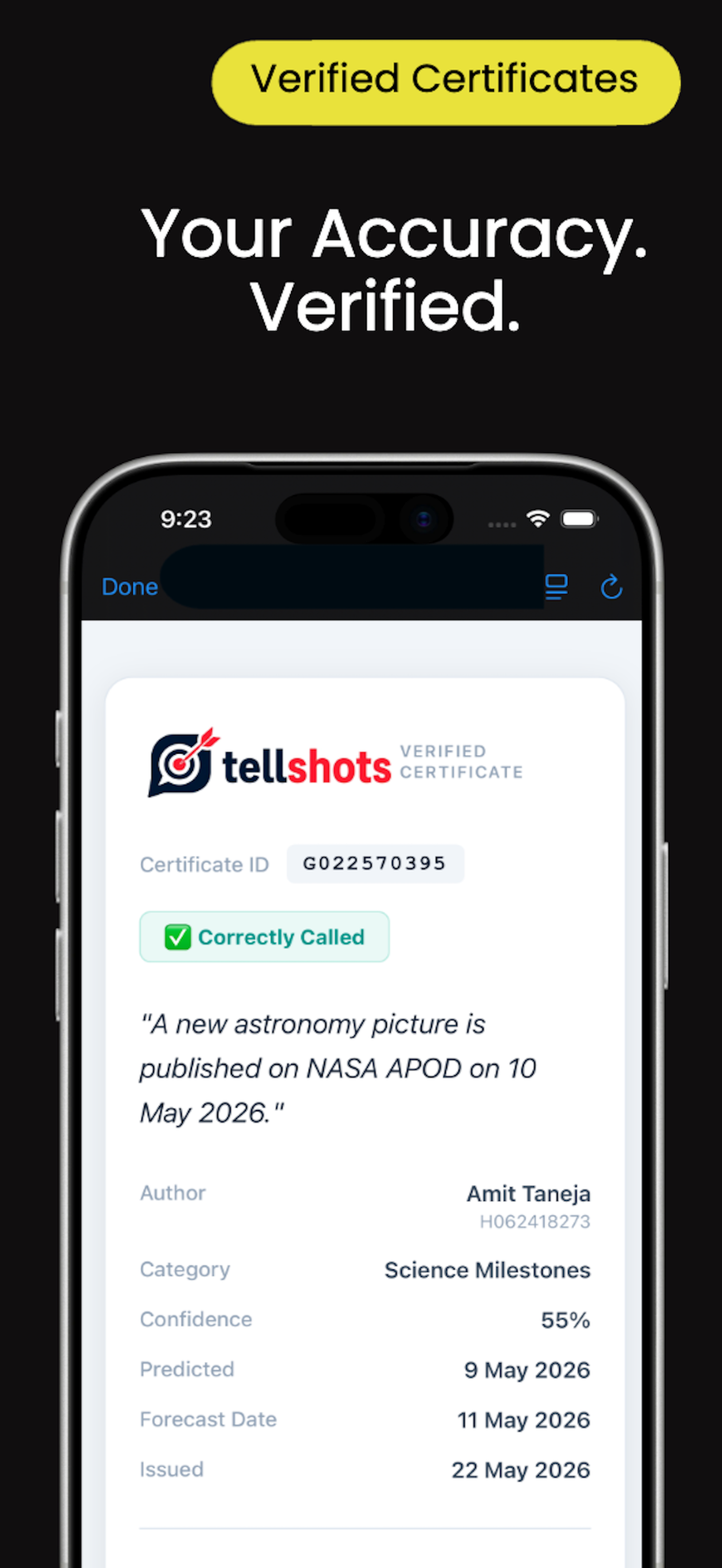 TellShots - Social forecasting platform gallery image