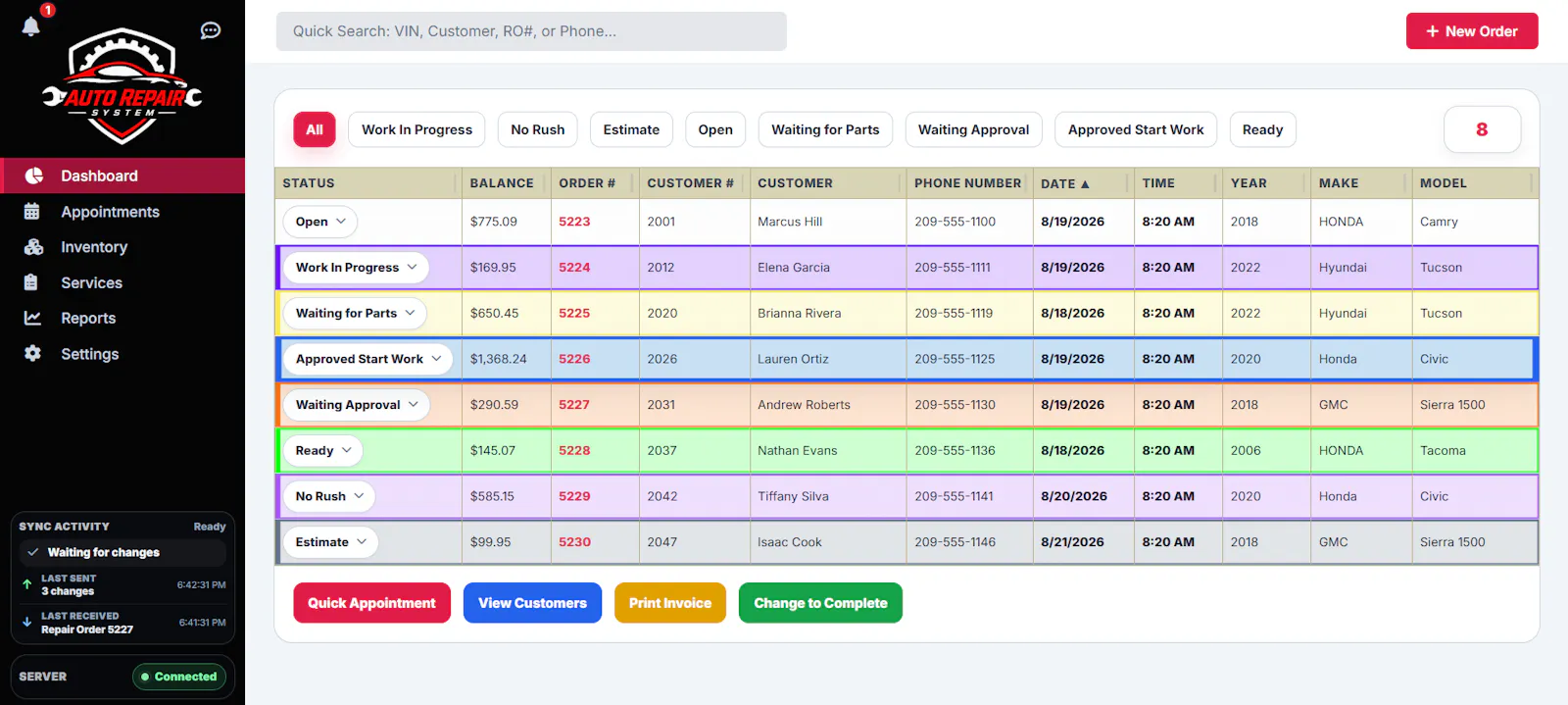 5 Star Support Auto Repair System screenshot 2