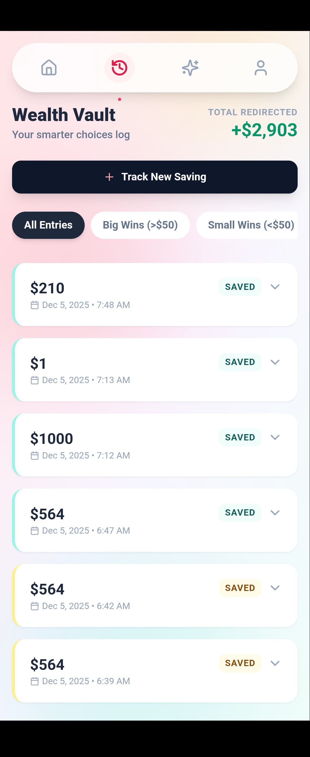 Spend Smart Web App - Main product screenshot demonstrating key features and user interface