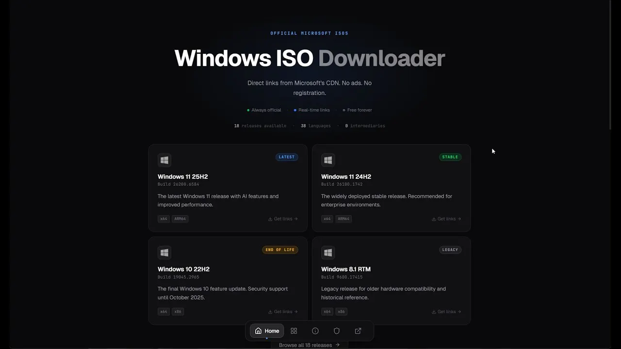MSDL — Windows ISO Downloader gallery image