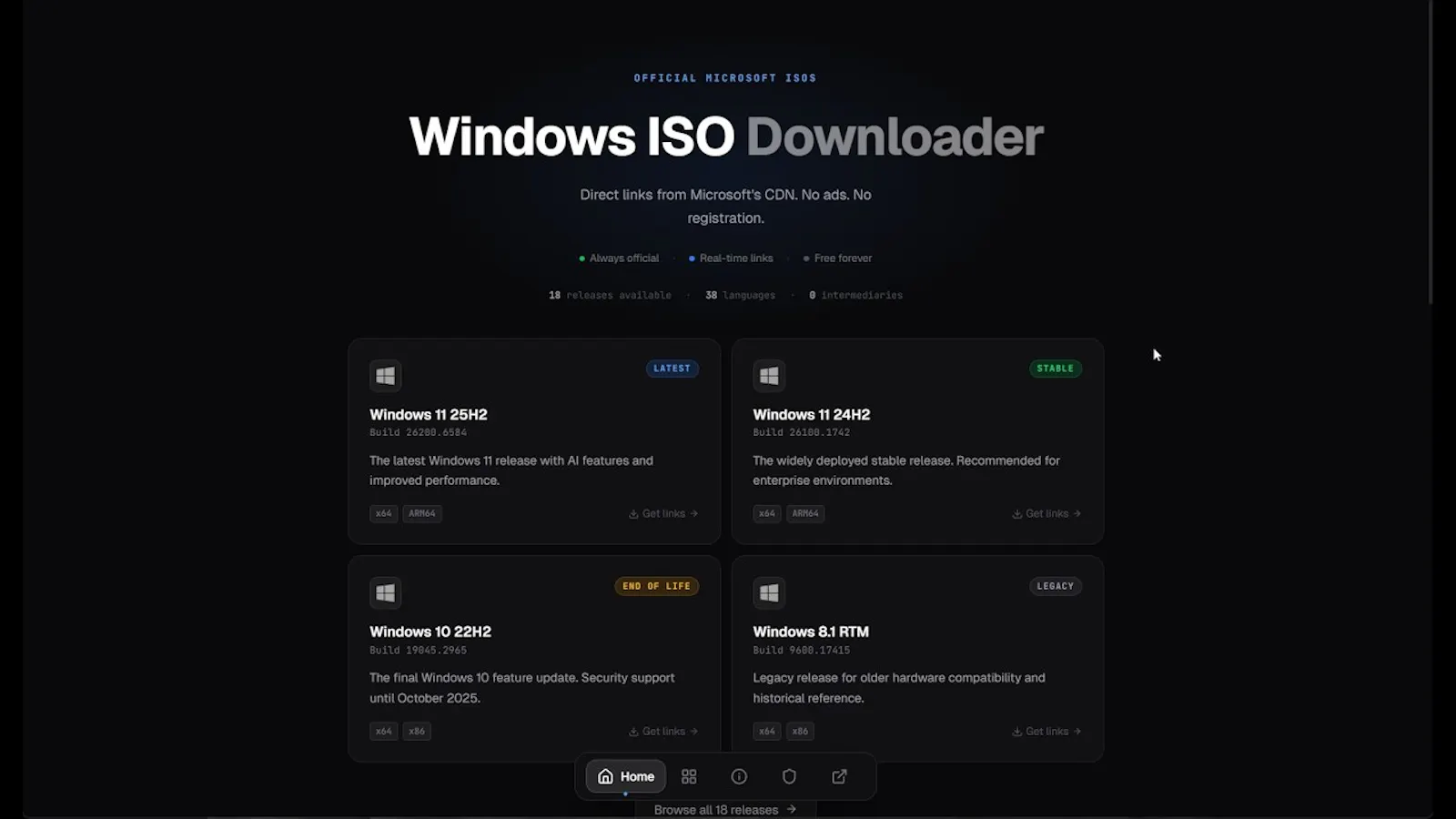 MSDL — Windows ISO Downloader screenshot 1 (video preview)