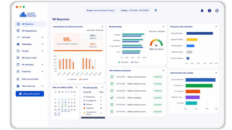 WorkMeter screenshot 2
