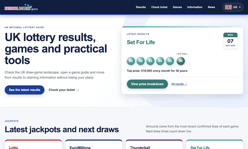 NationalLottery.guru screenshot 2