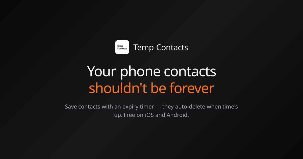 Temp Contacts gallery image