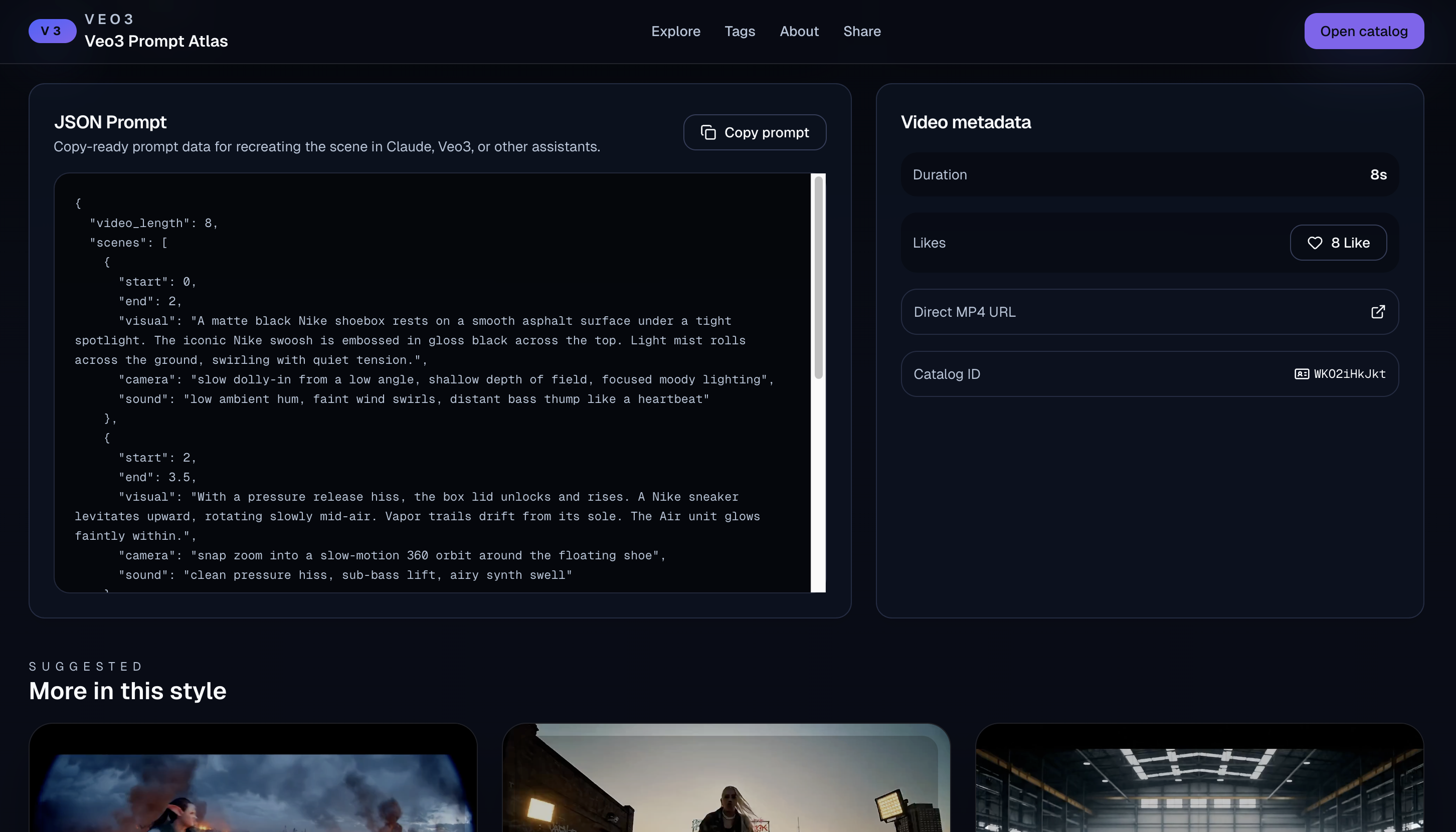 Veo3 Prompt Atlas gallery image