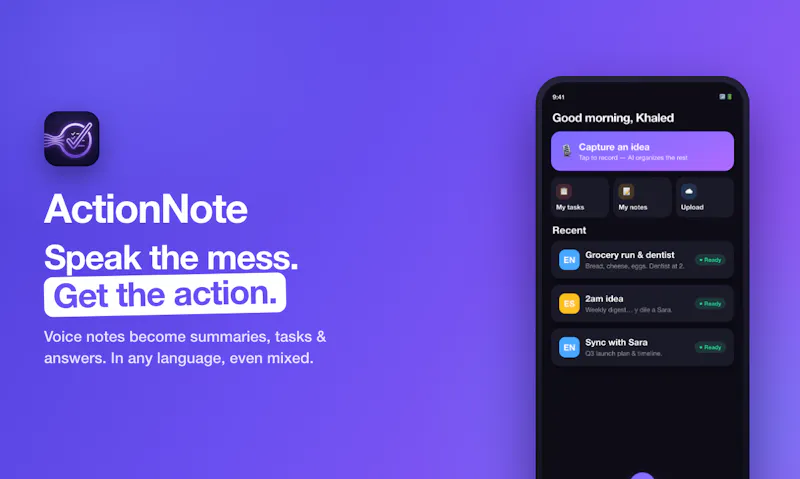 ActionNote screenshot 1