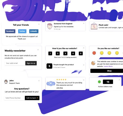 Mídia 2 de Colete feedback do usuário e conversão de lead.
