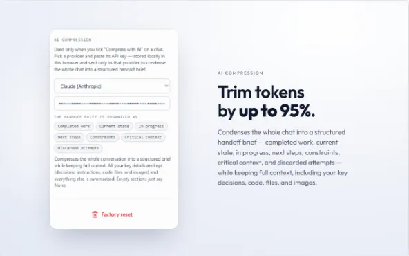 Continuum: Capture & Resume AI Chats screenshot