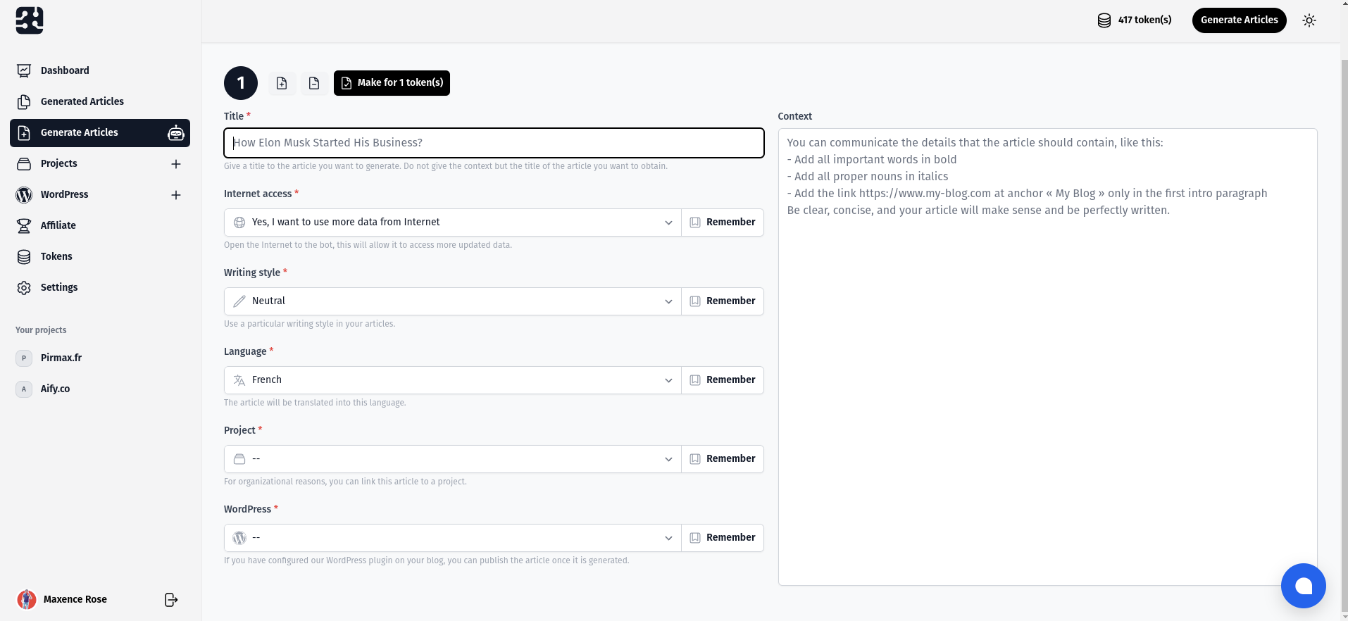 Aify.co - Neue KI -Schreibwerkzeuge für Blogger und Profis Medien 2