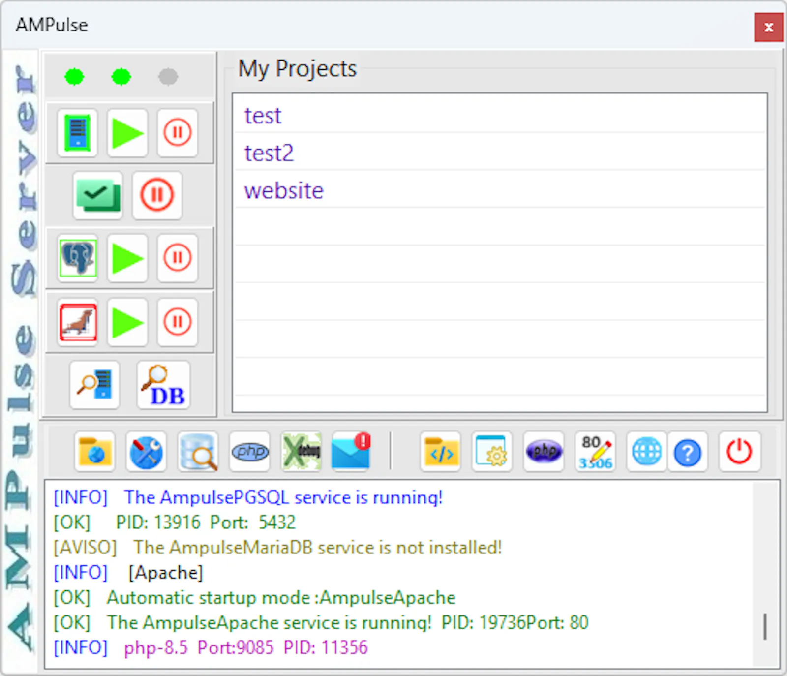AMPulseServer screenshot 1