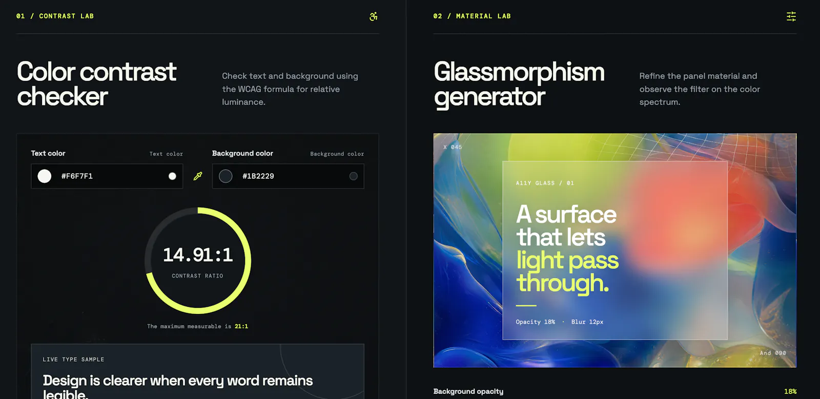 A11y Glass Studio screenshot 1