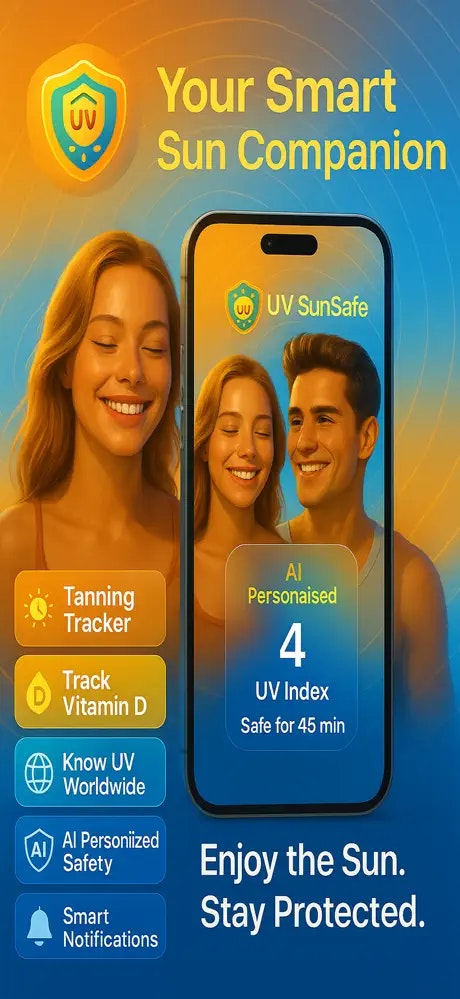 UV Sun Safe - Indice UV e abbronzatura - #1 tracker di scottature solare tutto in onex media 1