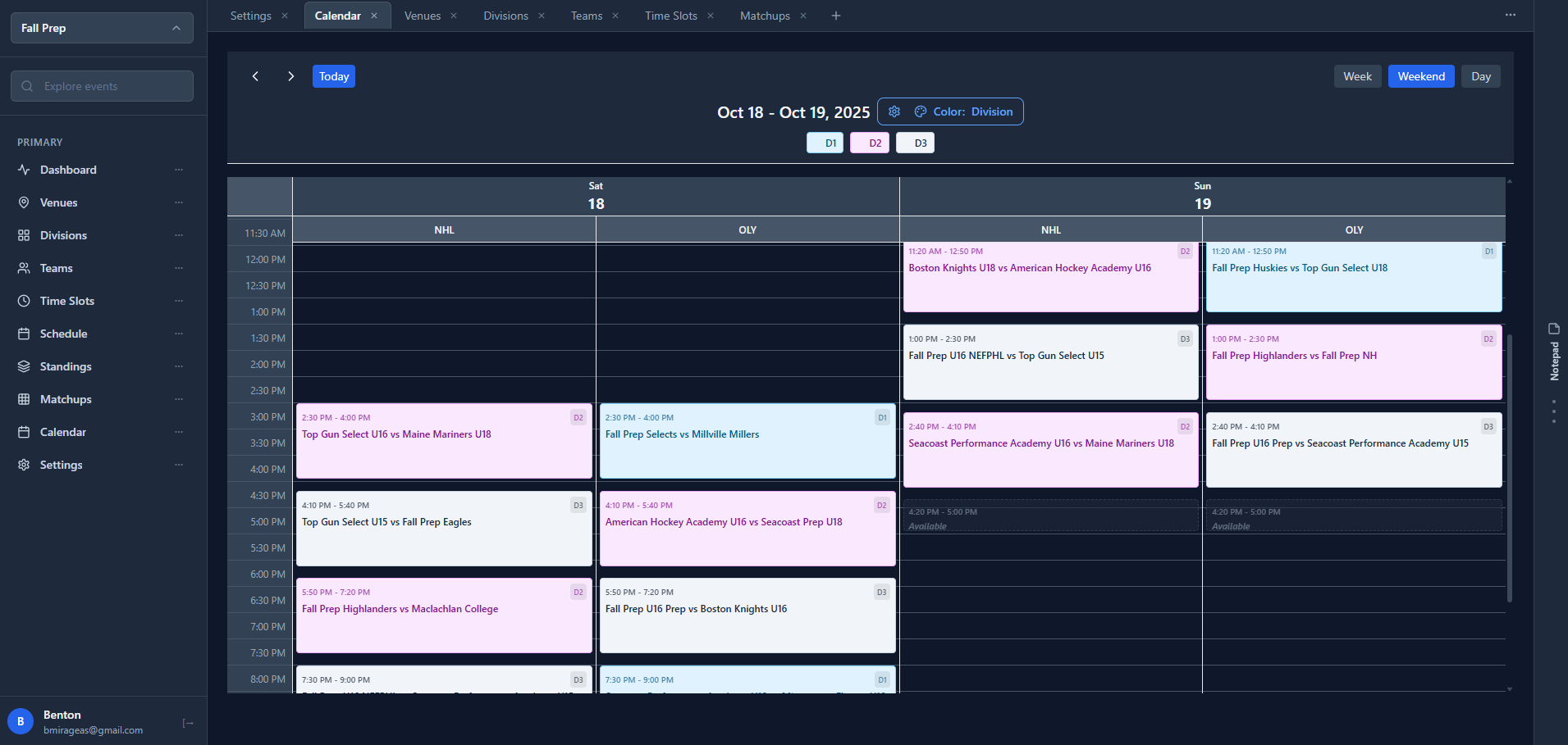 MySportScheduling - Screenshot 3 preview