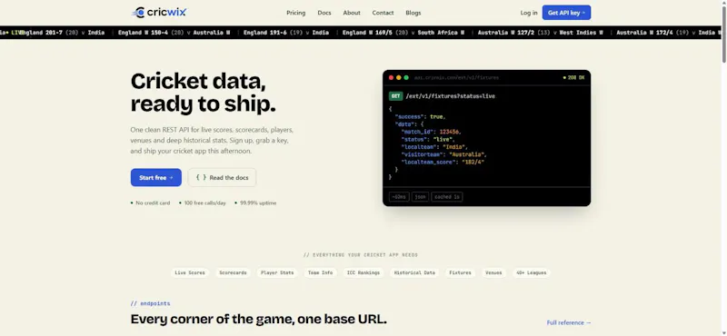 Cricwix screenshot 2