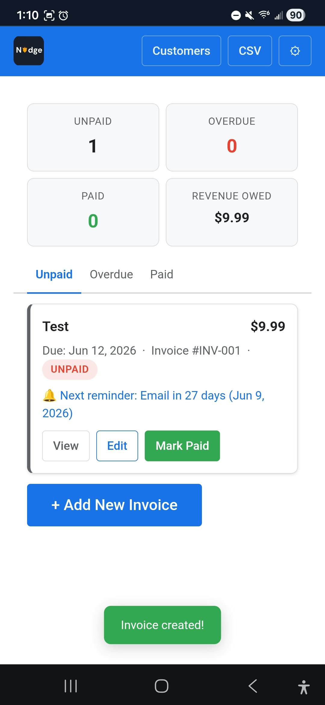 Nudge: Invoice Reminders gallery image