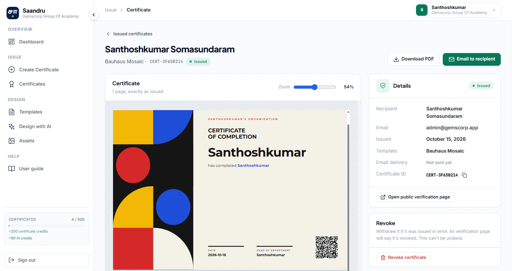 Saandru.Certificon gallery image