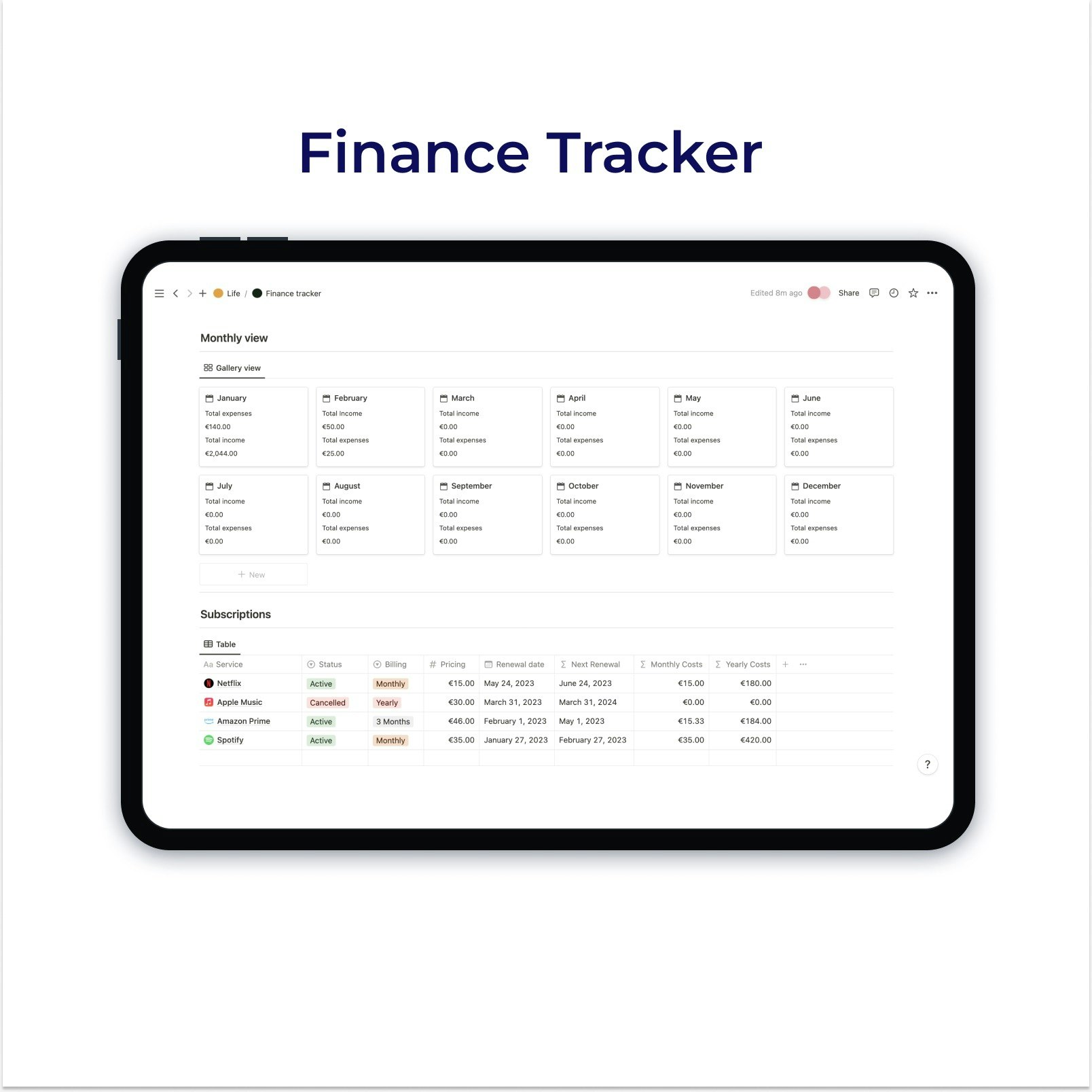 Ultimate finance tracker gallery image