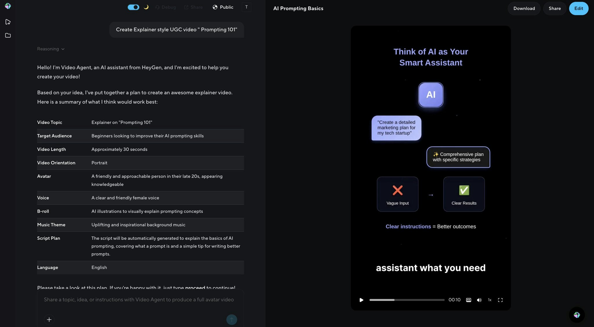 HeyGen Video Agent gallery image