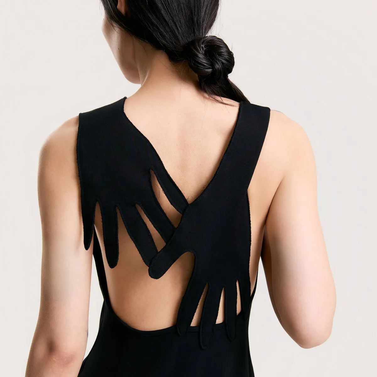 Interlock Open-Back Midi Dress gallery image