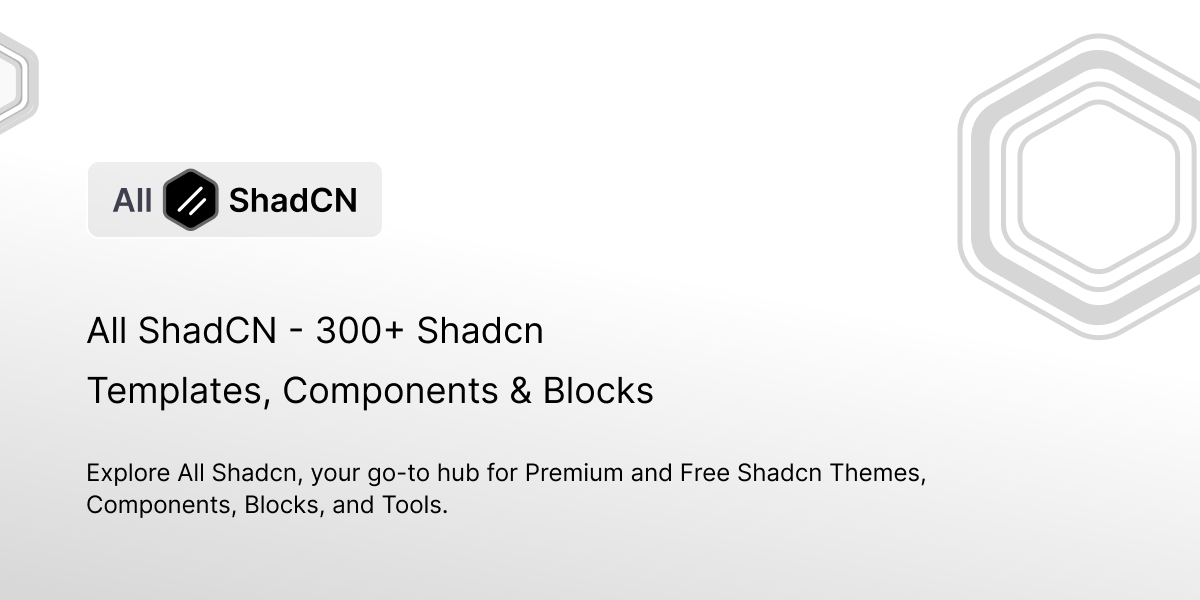 Todo shadcn - Su plataforma única para recursos shadcn seleccionados media 2