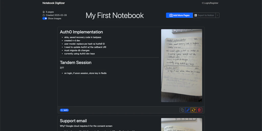 Notebook Digitizer: Digitize your notebooks | Product Hunt