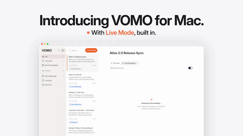 VOMO for Mac screenshot 3