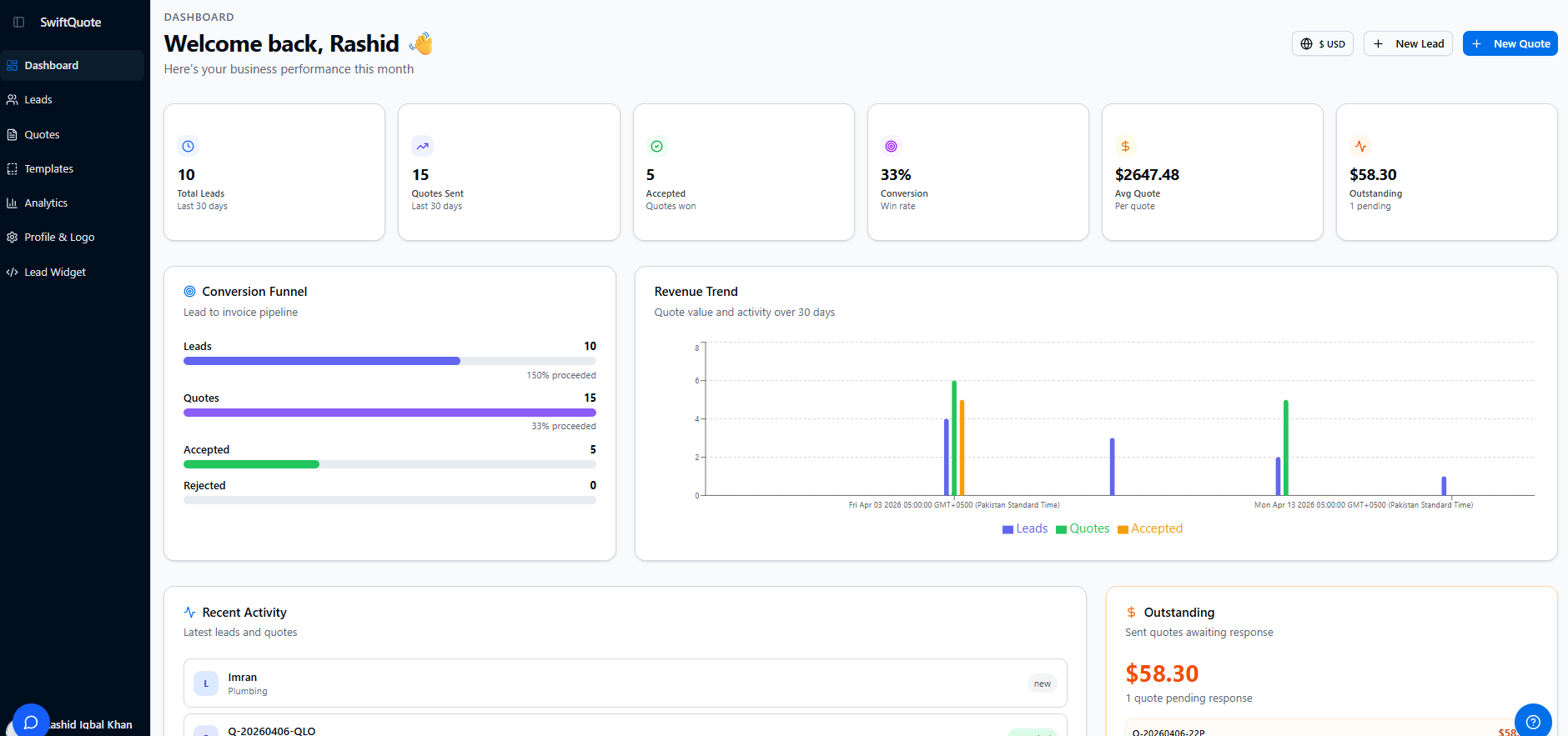 SwiftQuote gallery image