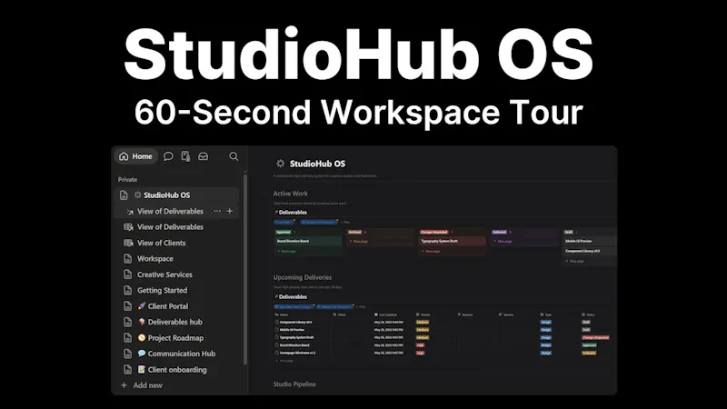 StudioHub OS screenshot 1 (video preview)