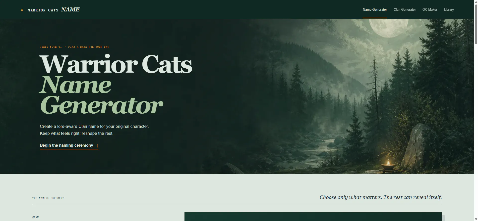 Warrior Cats Name Generator gallery image