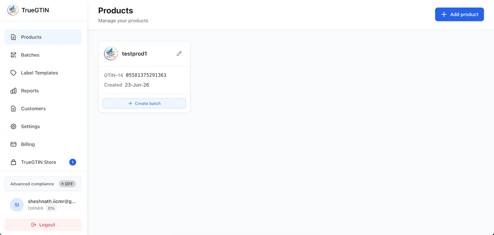 TrueGTIN screenshot 1