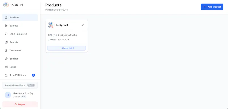 TrueGTIN screenshot 1