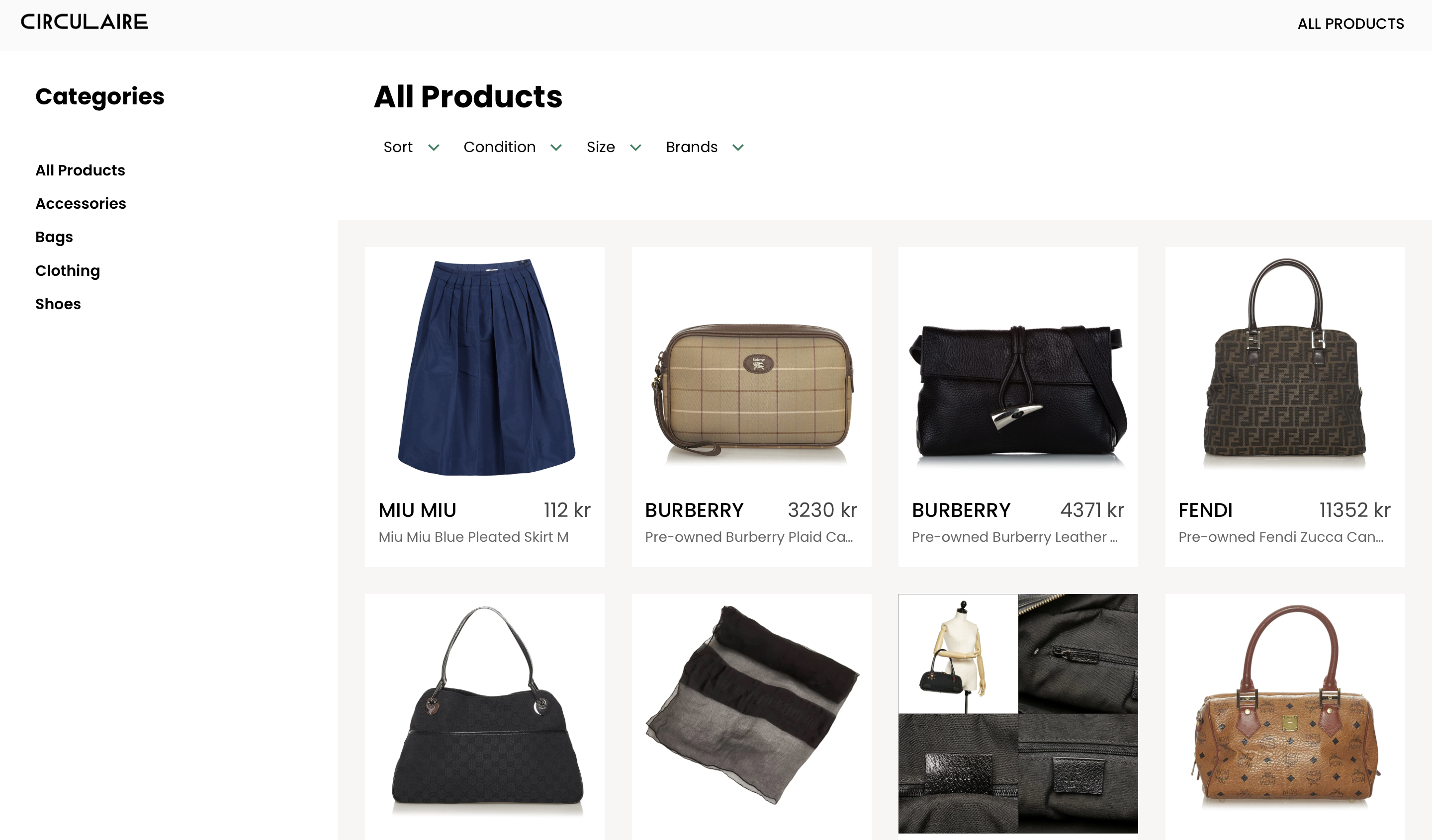 Média Circulaire - Outil de recherche et de comparaison pour les vêtements de luxe d'occasion 2