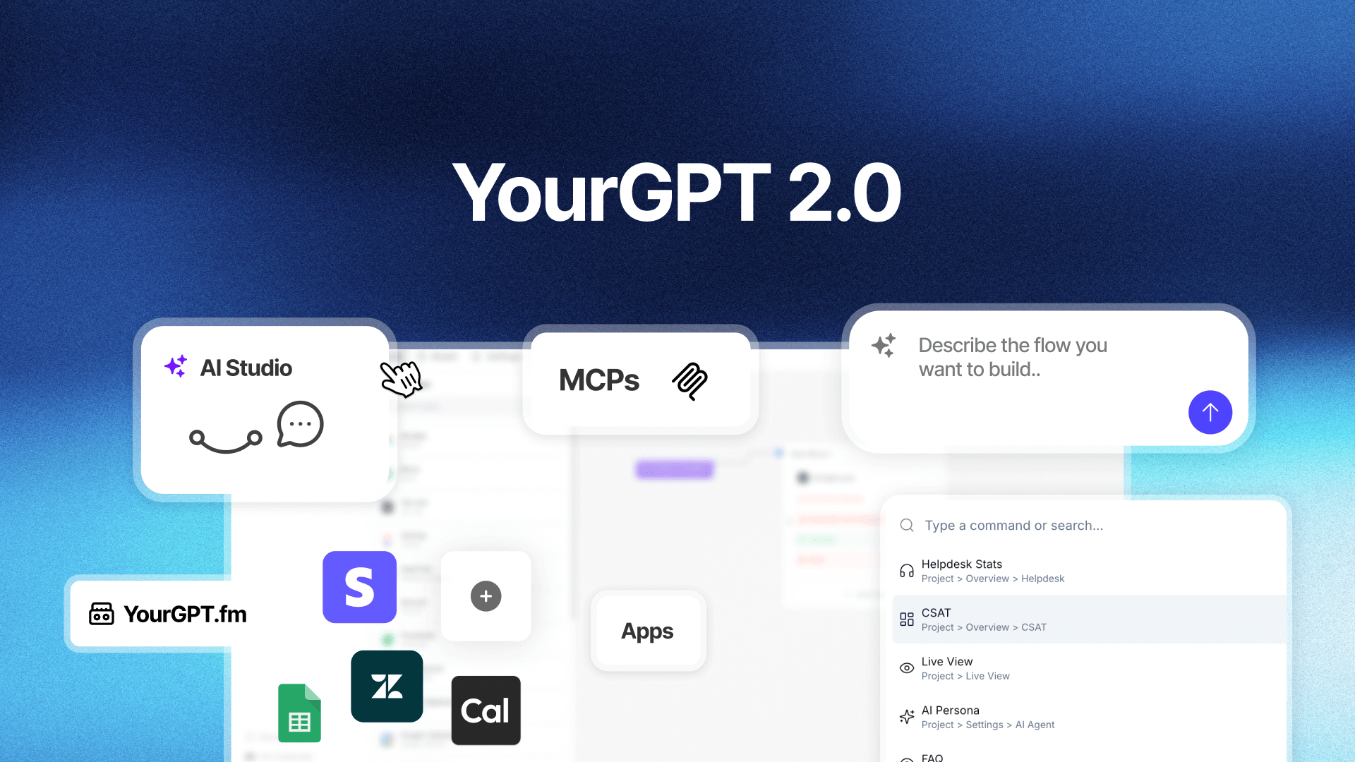 YourGPT 2.0 - Main screenshot showing features and interface