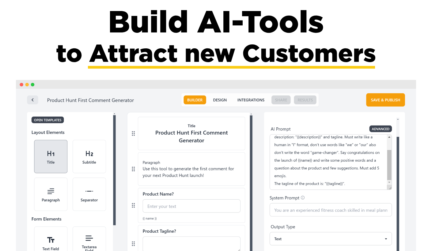 startuptile FoxyApps 2.0-Build AI-Tools to Attract new Customers