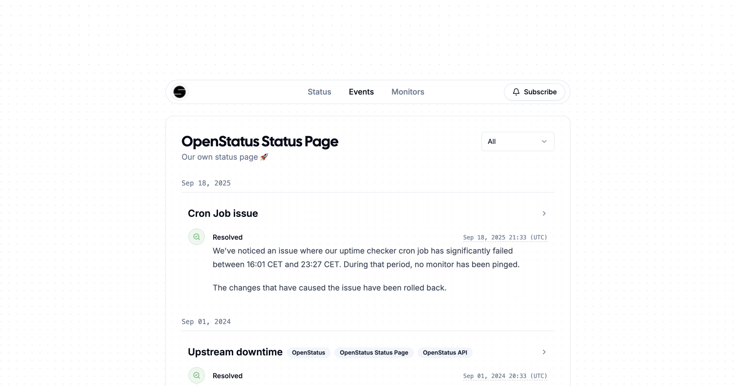 OpenStatus gallery image