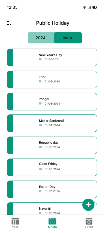 Holiday Calendar gallery image