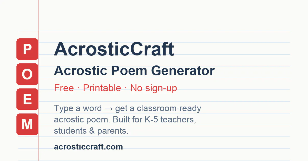 AcrosticCraft のプロダクトバナー