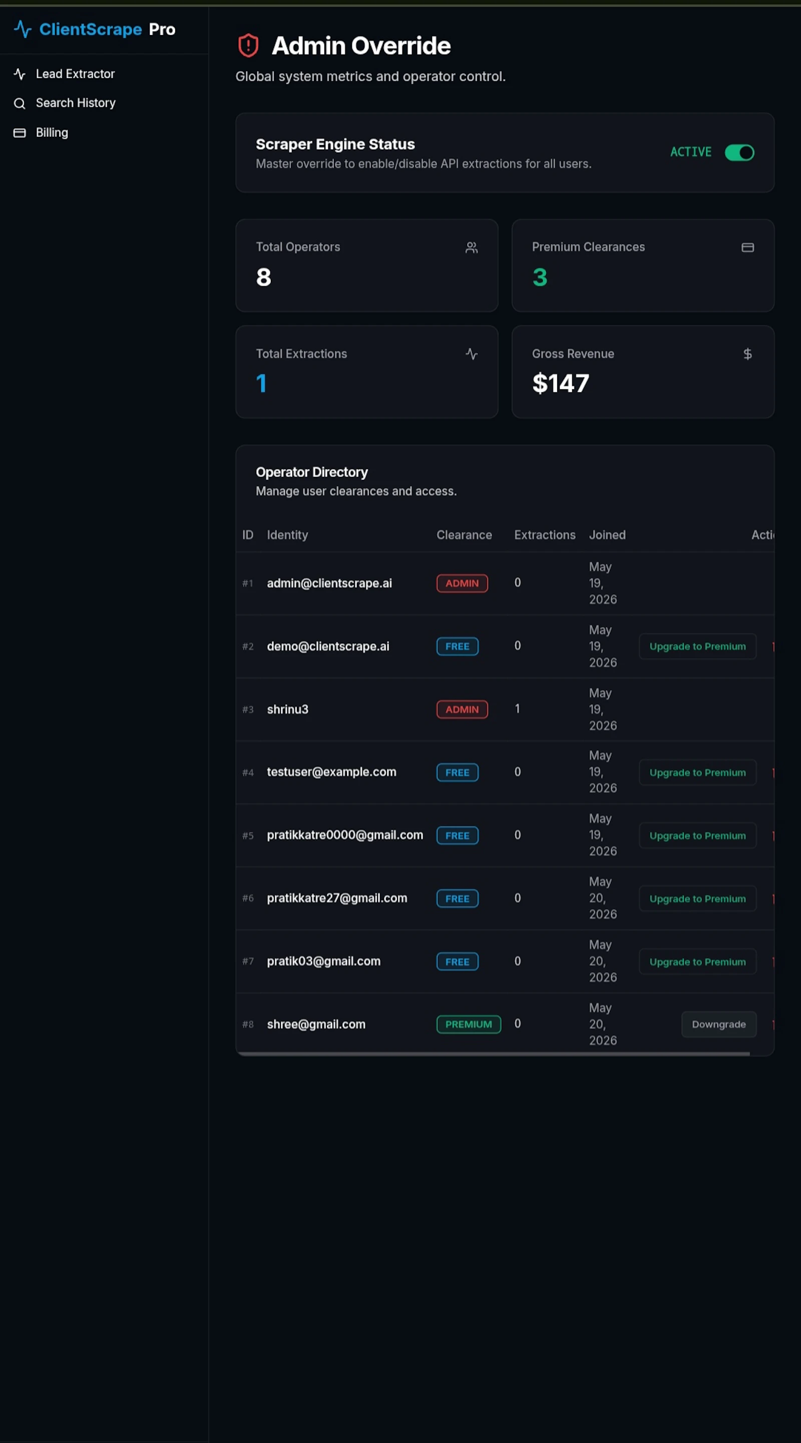 ClientScrape AI Pro screenshot 1