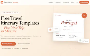 Travel Itinerary Template gallery image