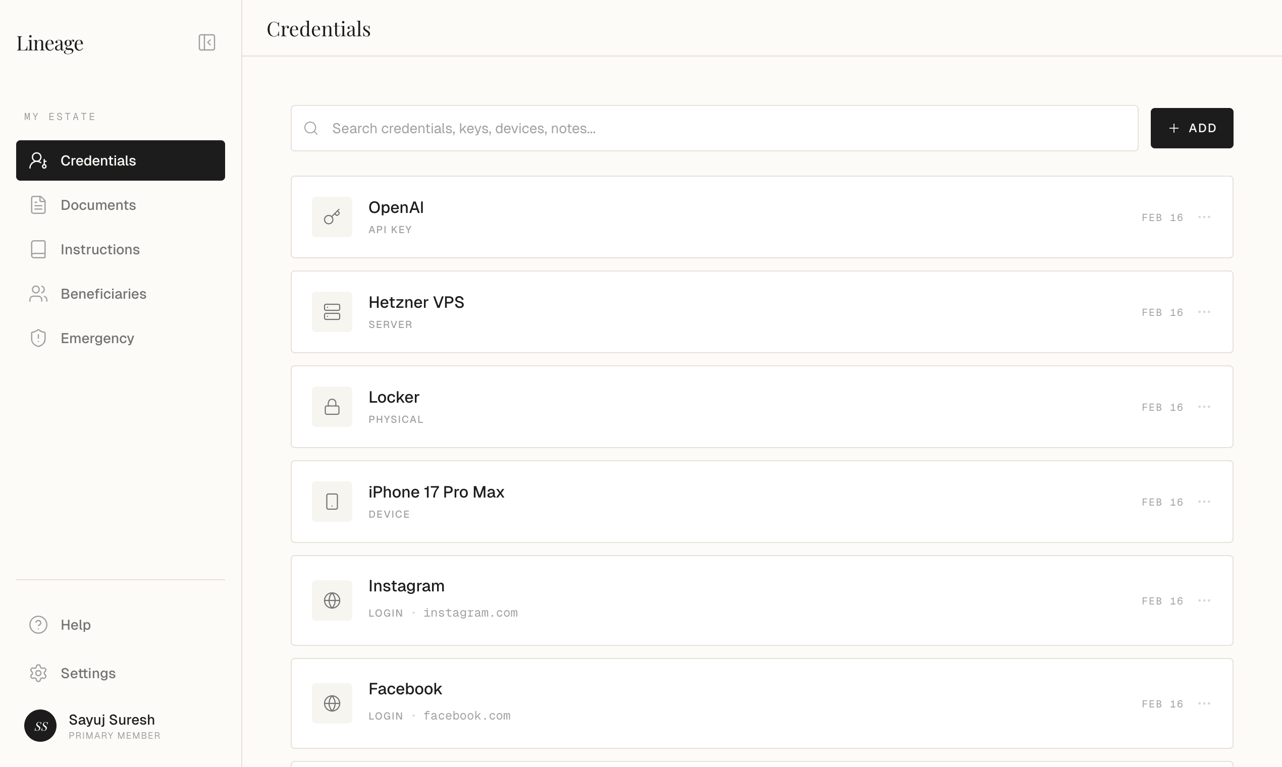 Lineage gallery image