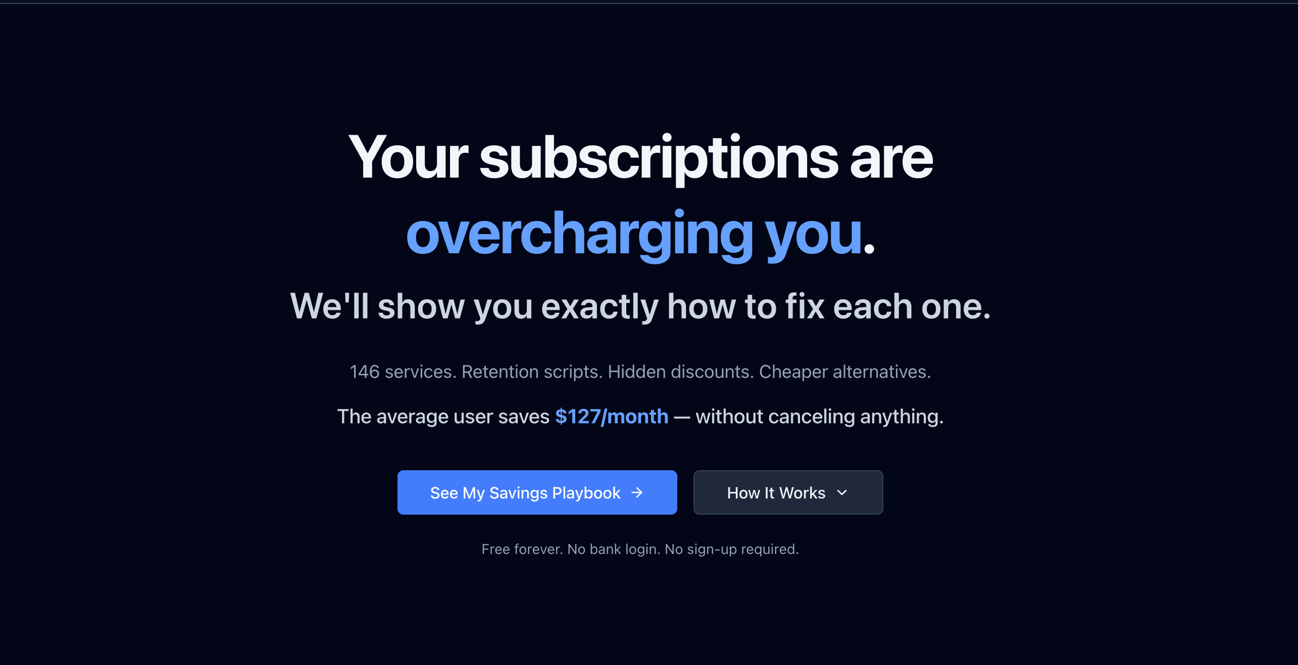 LowerMySubs - Main product screenshot demonstrating key features and user interface