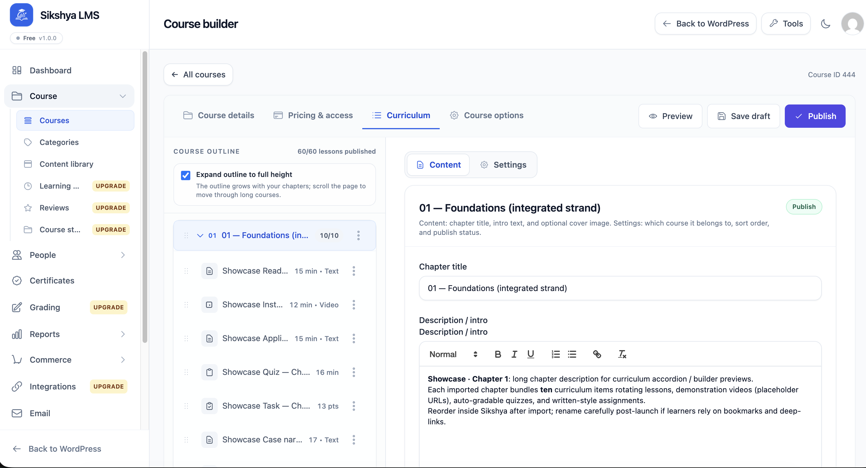 Sikshya LMS – WordPress Course Builder gallery image